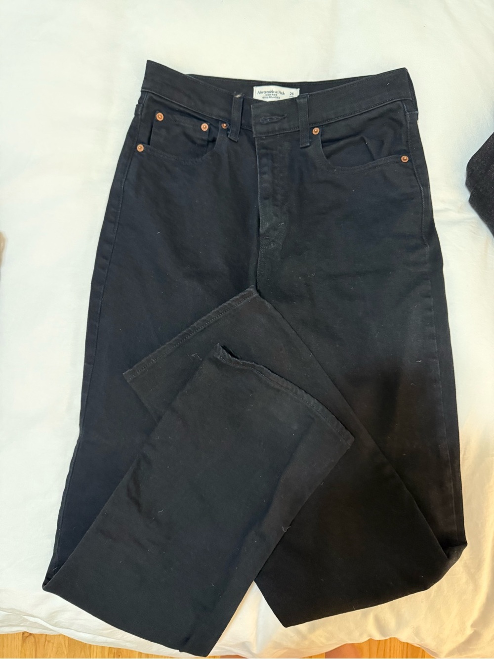 Abercrombie & Fitch Black Straight Leg Jeans